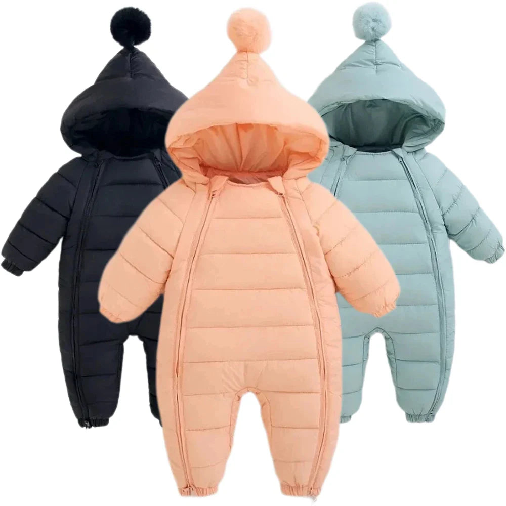 Baby Winter Hooded Jumpsuit - Wholesalus