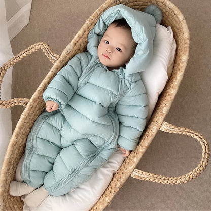 Baby Winter Hooded Jumpsuit - Wholesalus