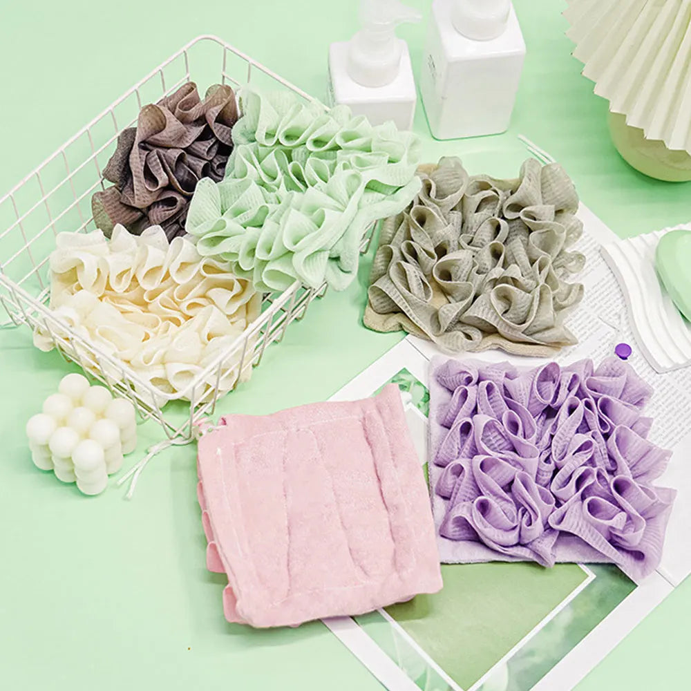 2-In-1 Exfoliating Mesh Shower Sponge - Wholesalus
