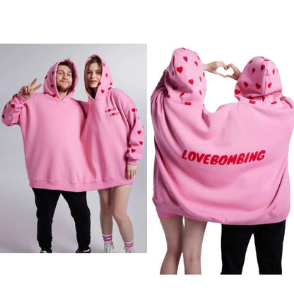 Couples Double Hooded Pullover - Wholesalus