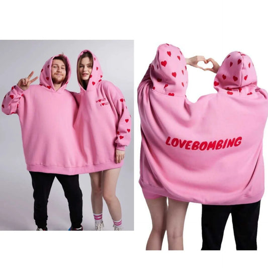 Couples Double Hooded Pullover - Wholesalus