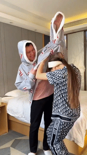 Couples Double Hooded Pullover - Wholesalus