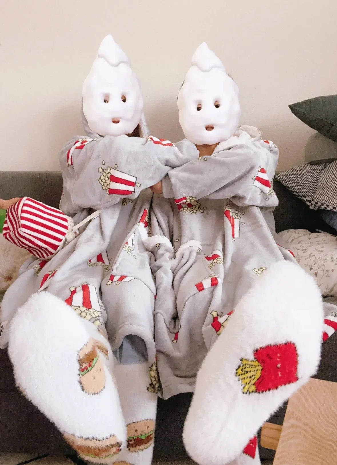 Couples Double Hooded Pullover - Wholesalus