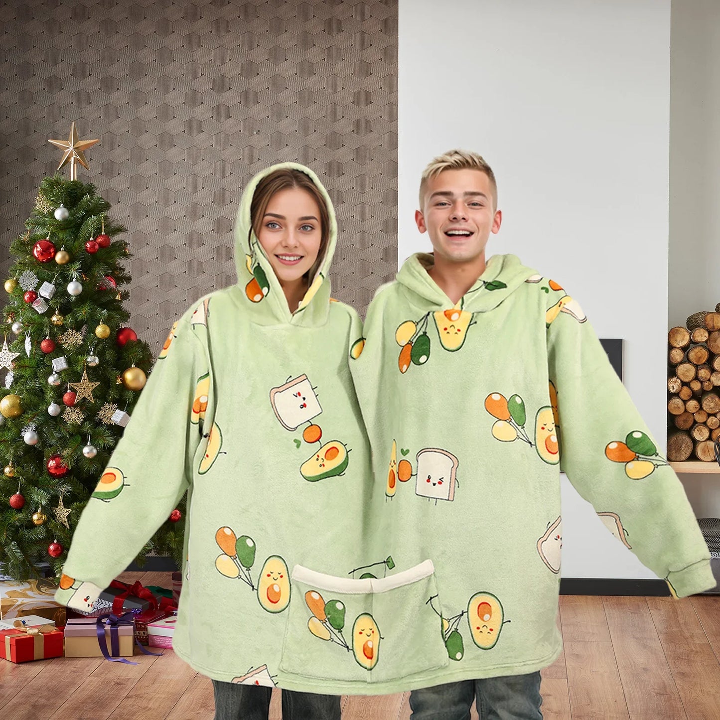 Couples Double Hooded Pullover - Wholesalus