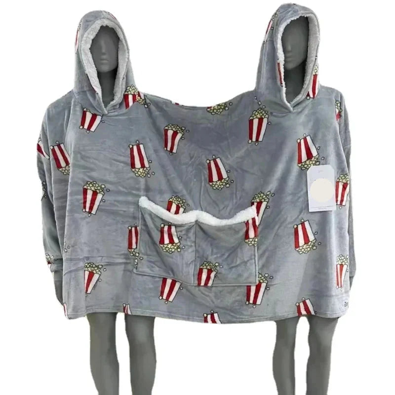 Couples Double Hooded Pullover - Wholesalus