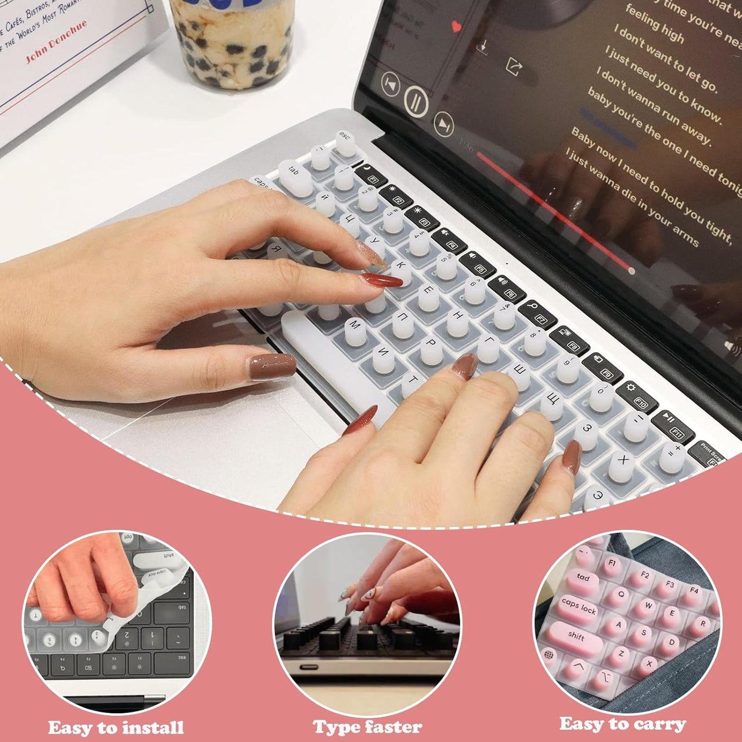Silicone NailGuard Keyboard Shield - Wholesalus