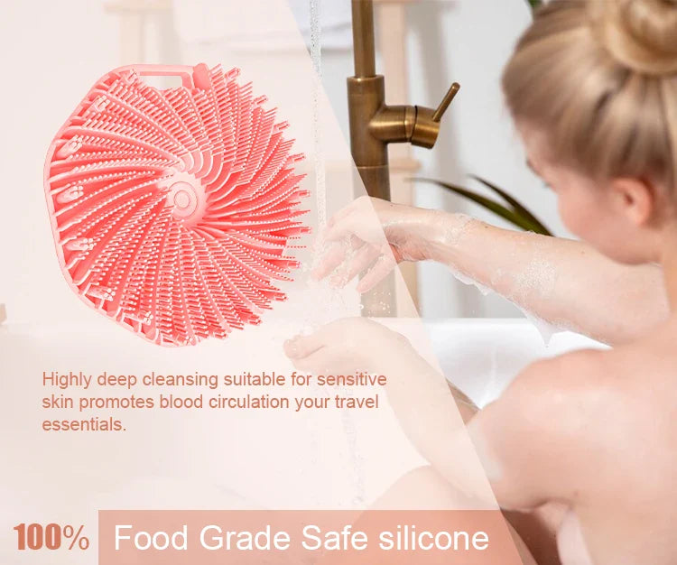 Soft Silicone Shower Body Scrubber - Wholesalus