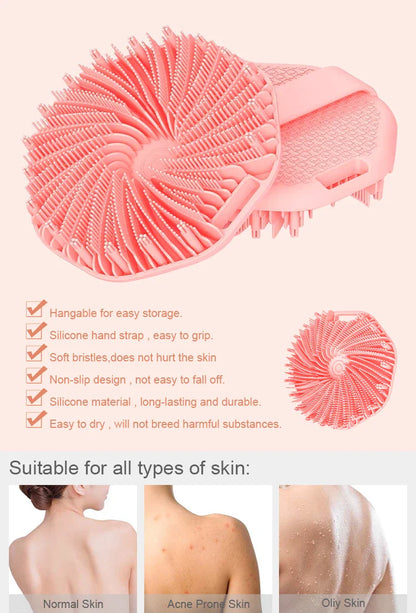 Soft Silicone Shower Body Scrubber - Wholesalus