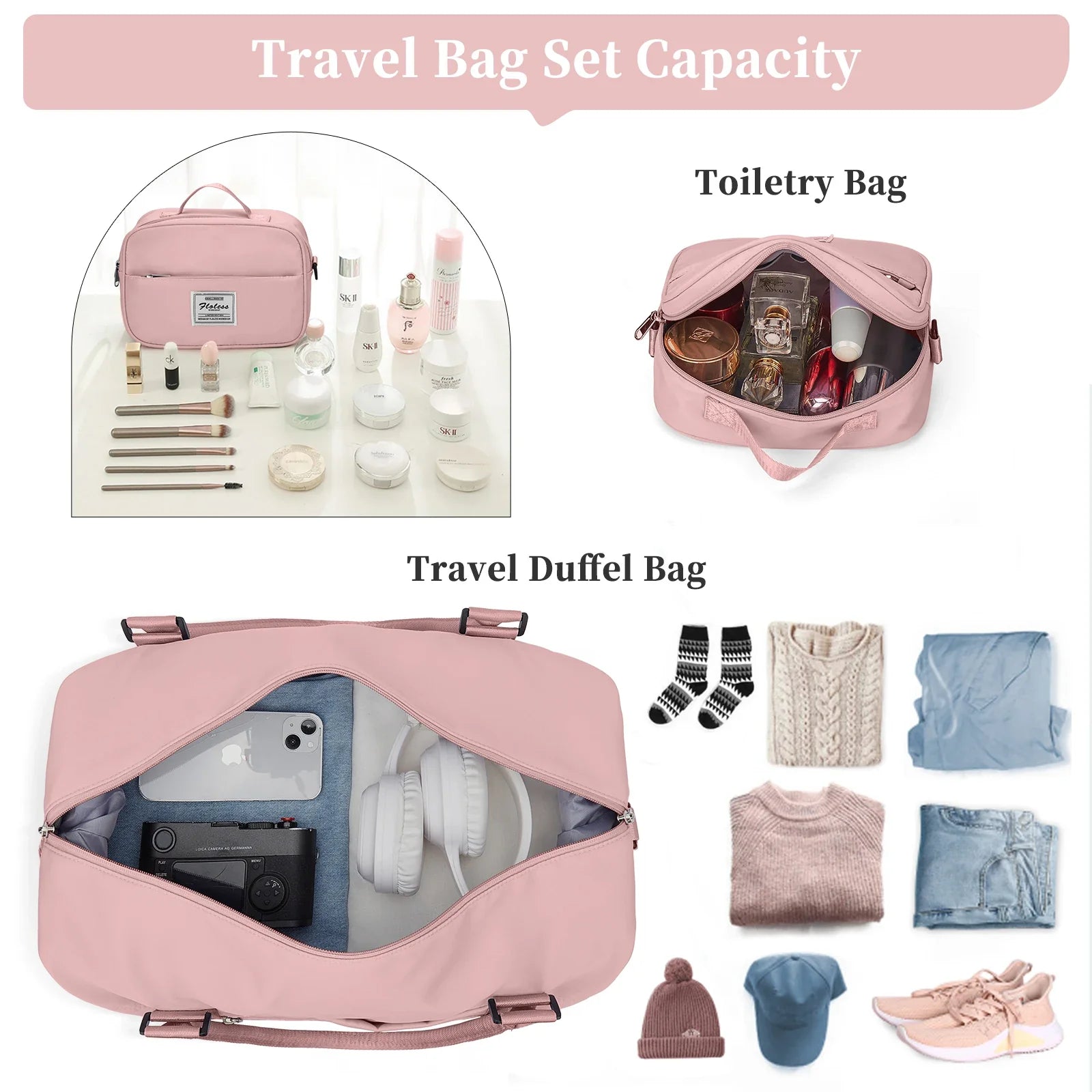 Travel Duffel Bag with Shoes Compartment - Wholesalus