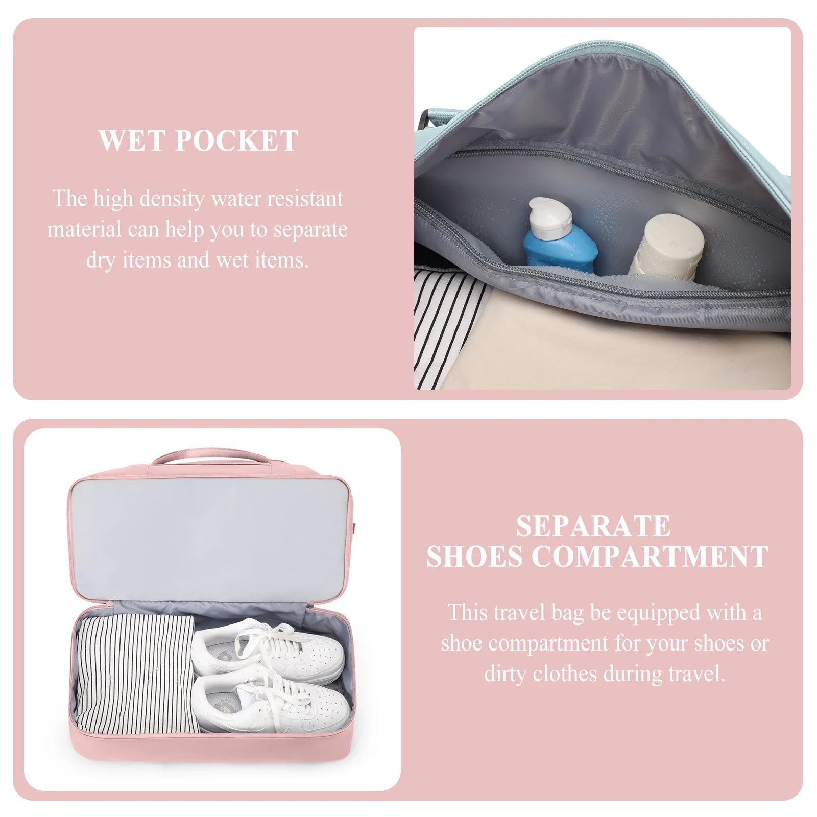 Travel Duffel Bag with Shoes Compartment - Wholesalus