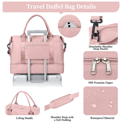 Travel Duffel Bag with Shoes Compartment - Wholesalus