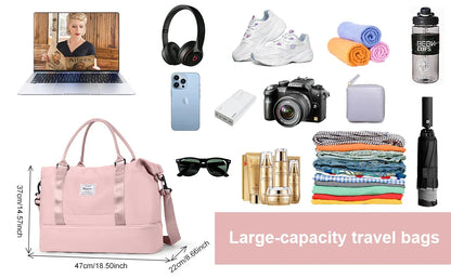 Travel Duffel Bag with Shoes Compartment - Wholesalus