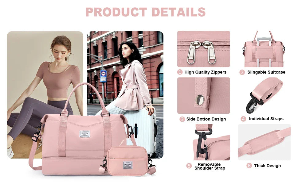 Travel Duffel Bag with Shoes Compartment - Wholesalus