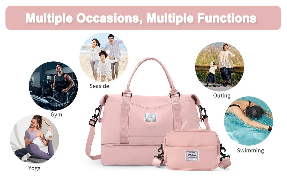Travel Duffel Bag with Shoes Compartment - Wholesalus