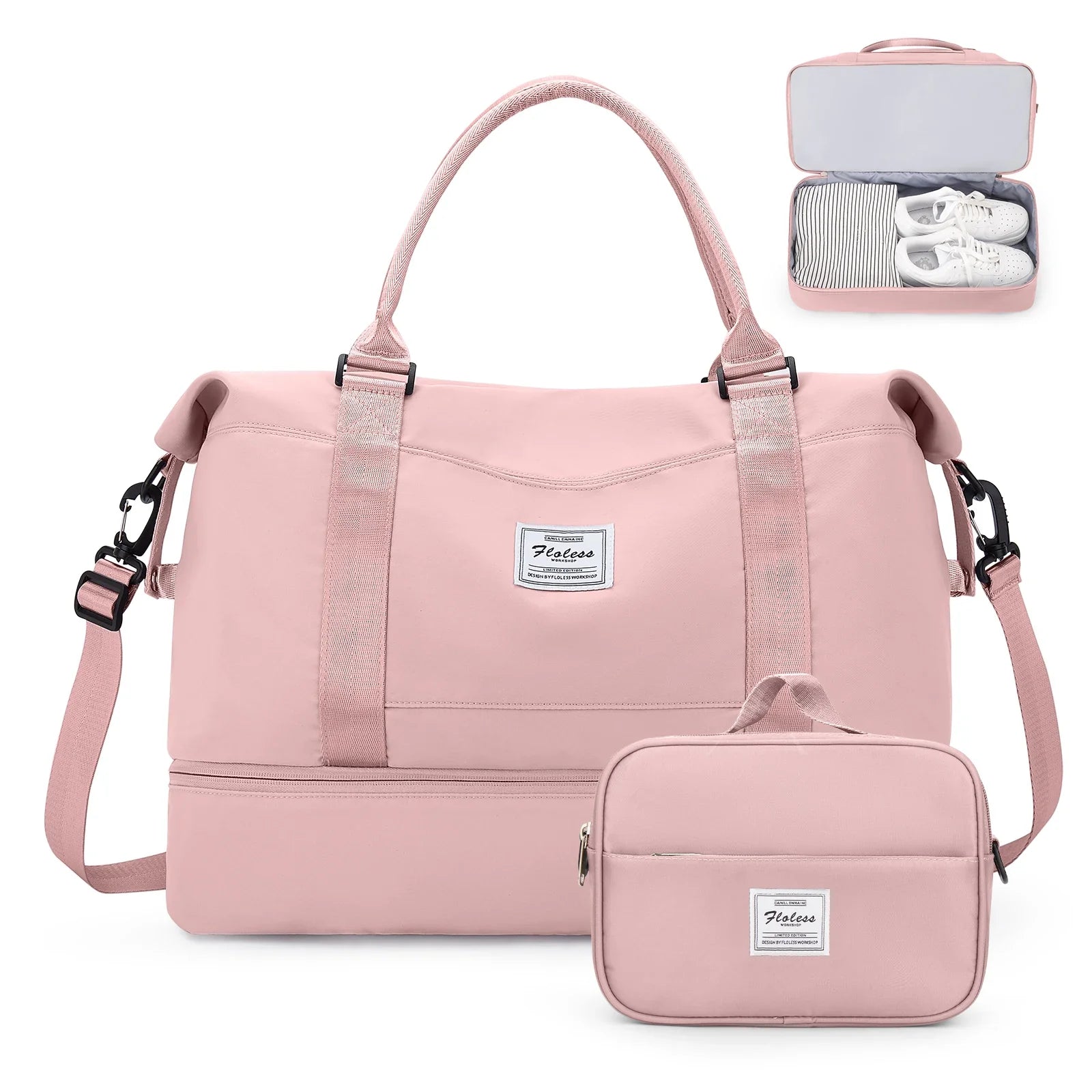 Travel Duffel Bag with Shoes Compartment - Wholesalus