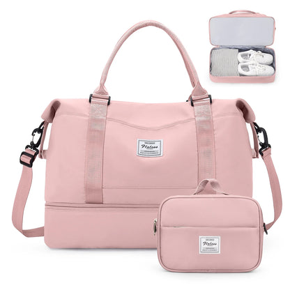 Travel Duffel Bag with Shoes Compartment - Wholesalus