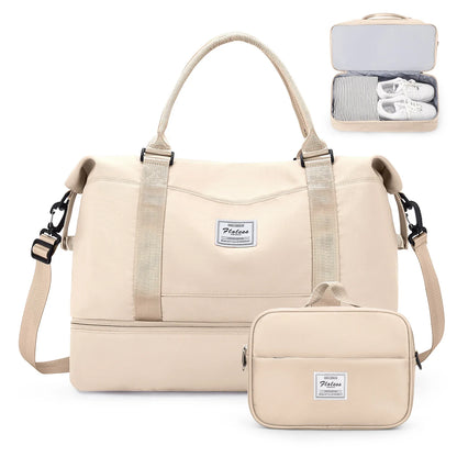 Travel Duffel Bag with Shoes Compartment - Wholesalus