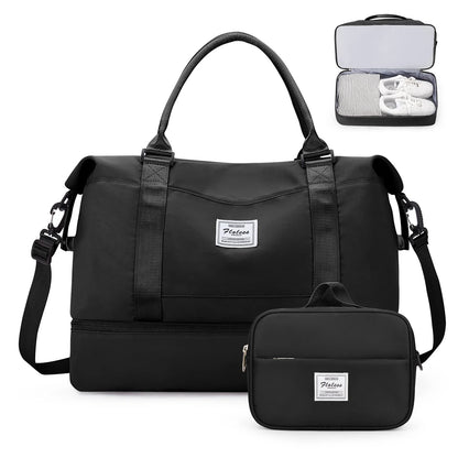 Travel Duffel Bag with Shoes Compartment - Wholesalus
