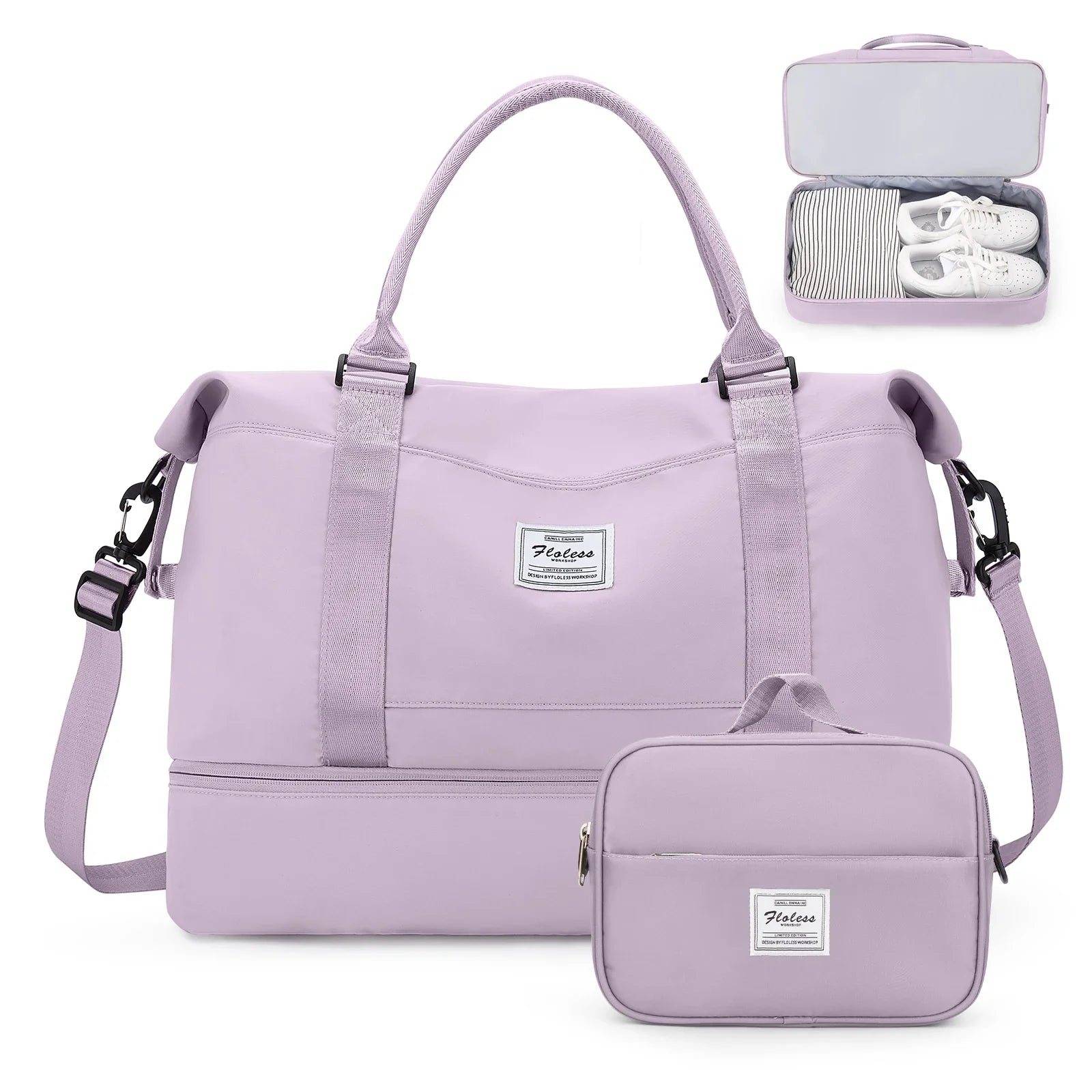 Travel Duffel Bag with Shoes Compartment - Wholesalus