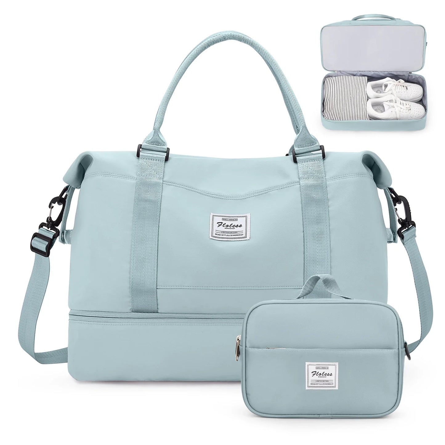 Travel Duffel Bag with Shoes Compartment - Wholesalus