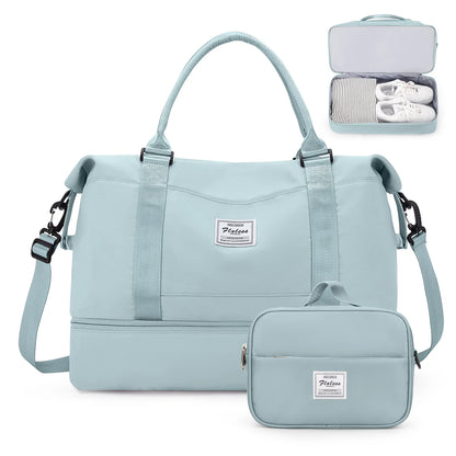 Travel Duffel Bag with Shoes Compartment - Wholesalus