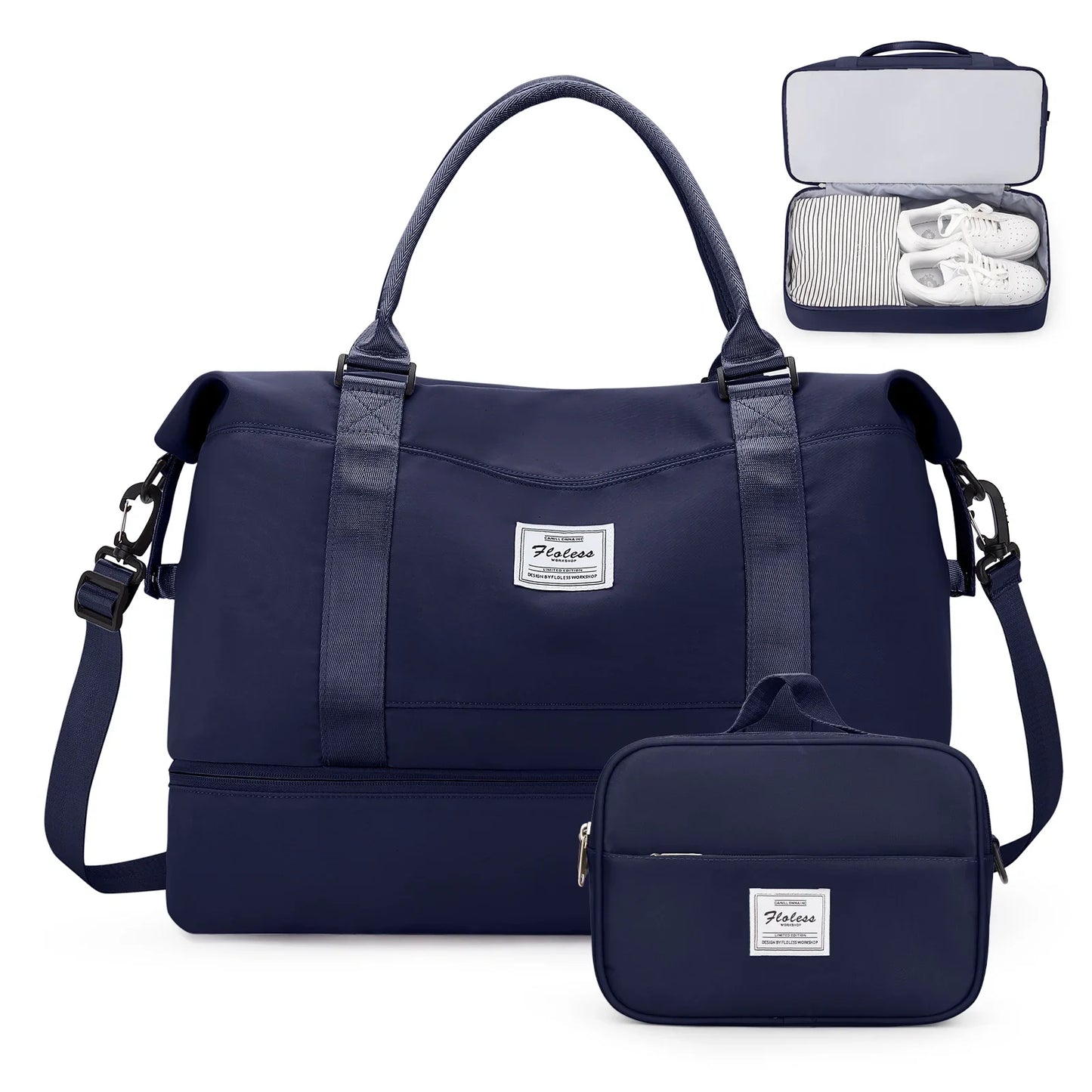 Travel Duffel Bag with Shoes Compartment - Wholesalus