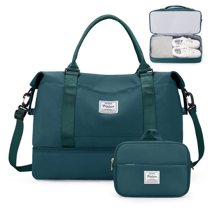Travel Duffel Bag with Shoes Compartment - Wholesalus