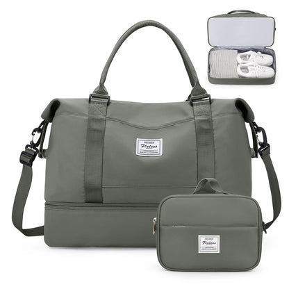 Travel Duffel Bag with Shoes Compartment - Wholesalus