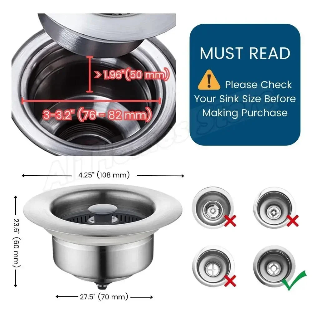 3-in-1 Kitchen Sink Strainer - Wholesalus