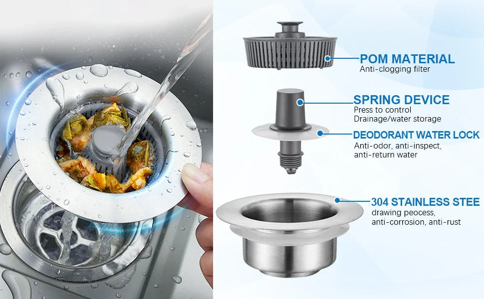 3-in-1 Kitchen Sink Strainer - Wholesalus