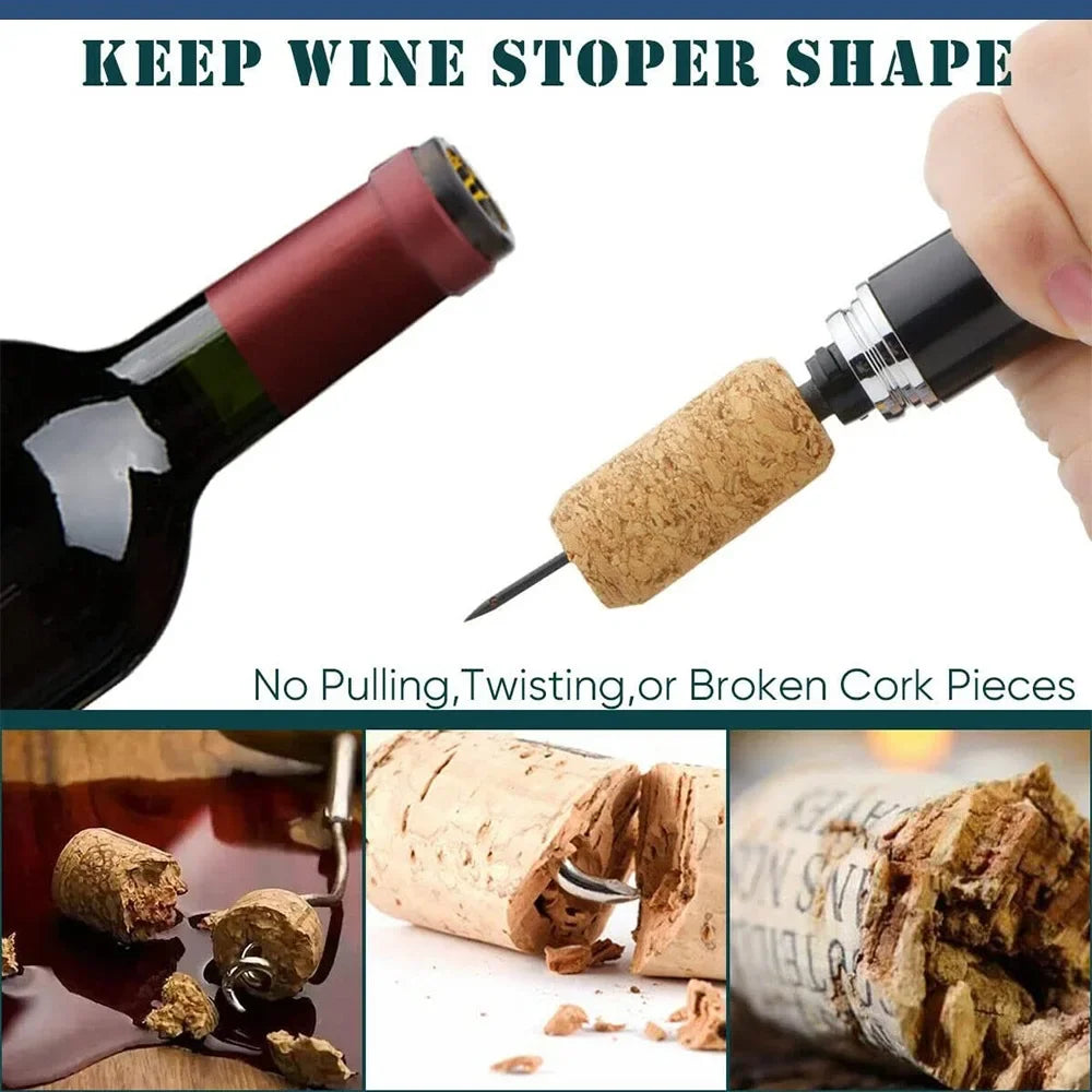 2-in-1 Air Pump Wine Bottle Cork Opener - Wholesalus