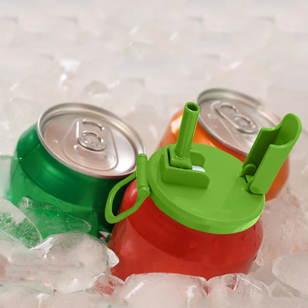 Silicone Soda Can Lid with Straw - Wholesalus