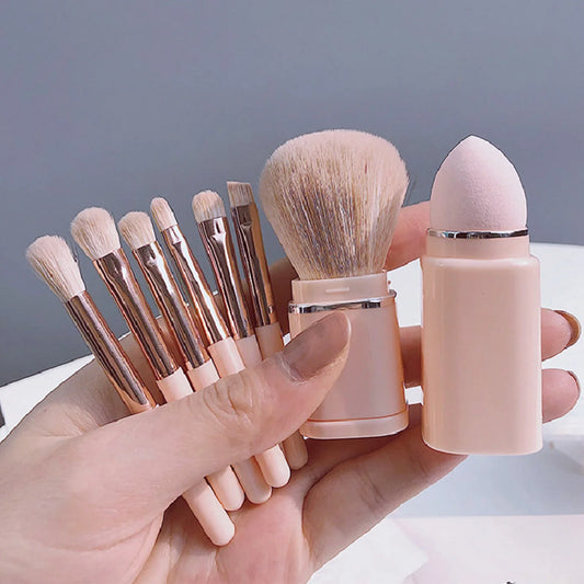 8Pcs Portable Makeup Brushes Set - Wholesalus