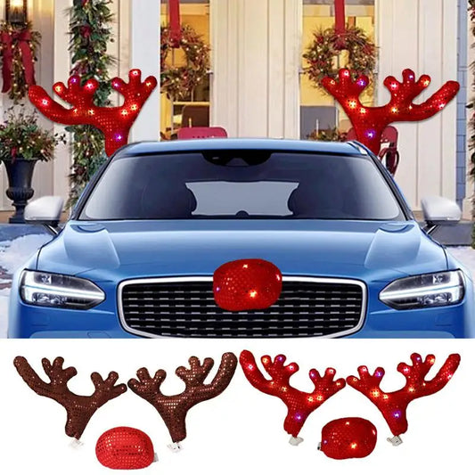 Christmas Reindeer Antlers For Cars - Wholesalus