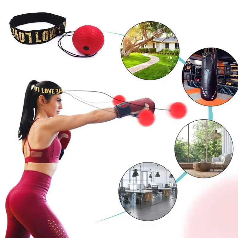 Head Mounted Boxing Reflex Ball Trainer - Wholesalus