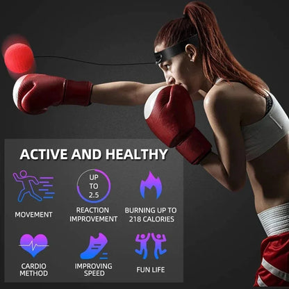 Head Mounted Boxing Reflex Ball Trainer - Wholesalus