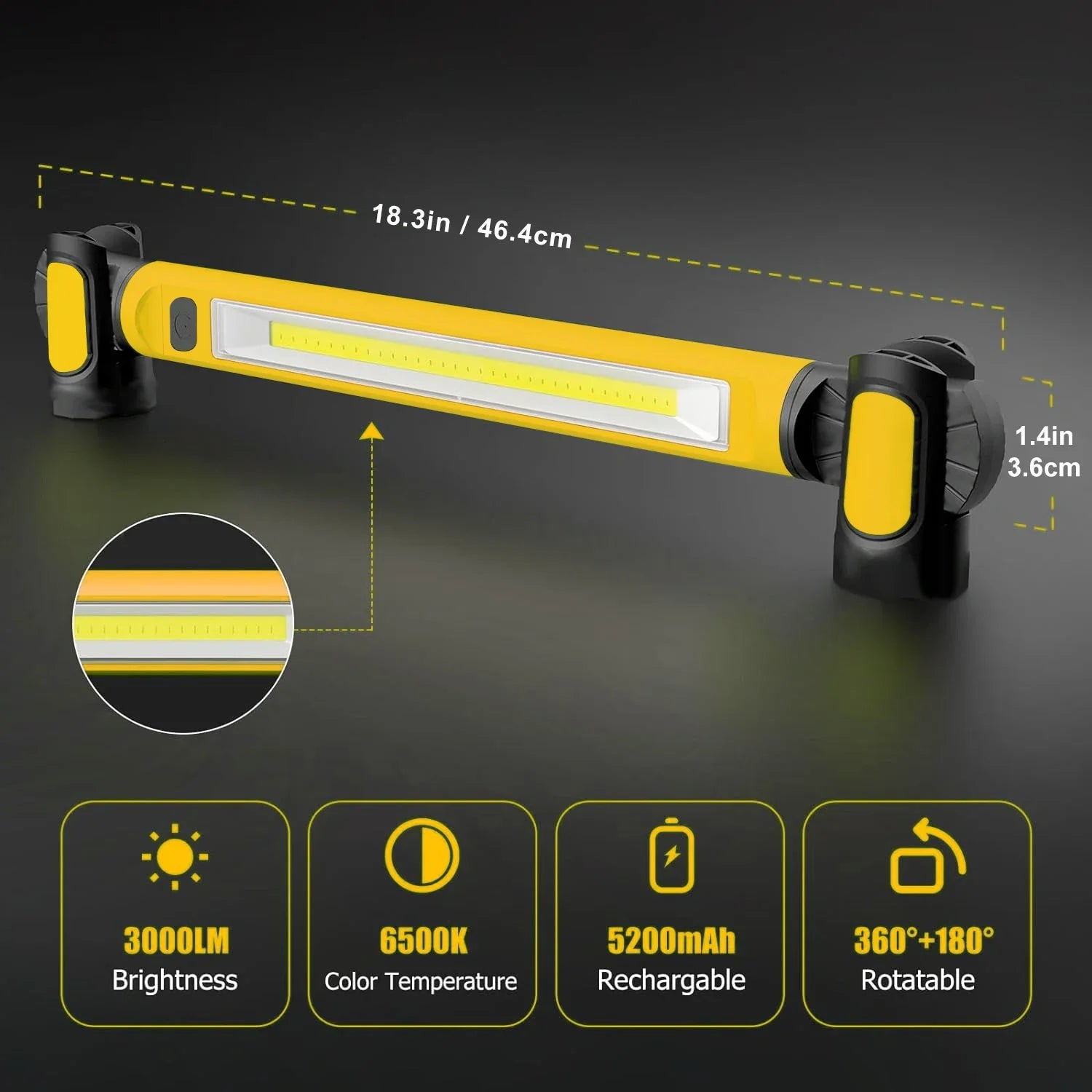 LED Magnetic Emergency Work Light - Wholesalus