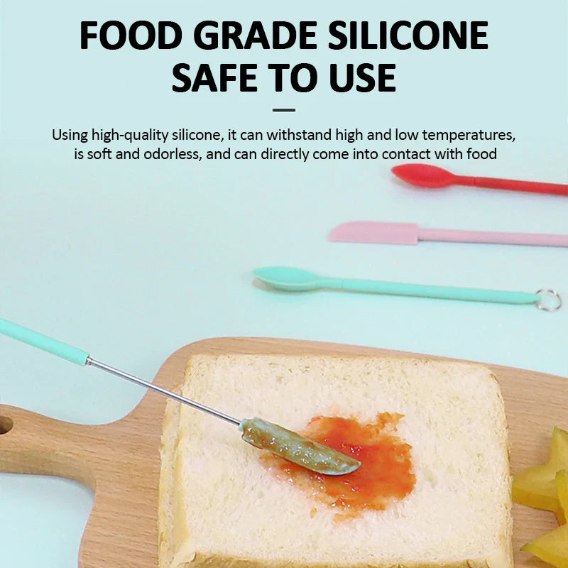 Retractable Silicone Scraper Spoon - Wholesalus
