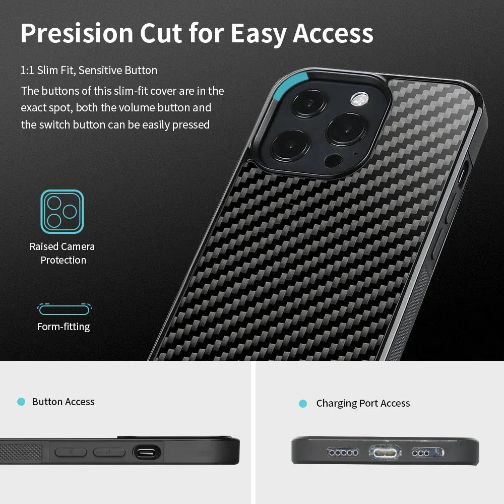 Magsafe Carbon Fiber Shockproof iPhone Case - Wholesalus