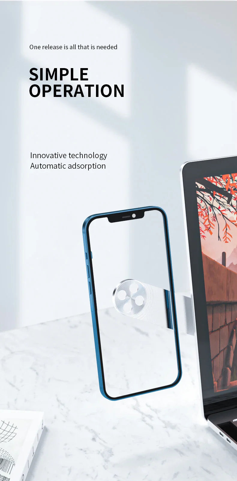 Magnetic Laptop Phone Holder - Wholesalus