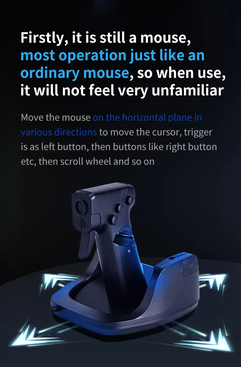 Ergonomic Gun Style Gaming Mouse - Wholesalus