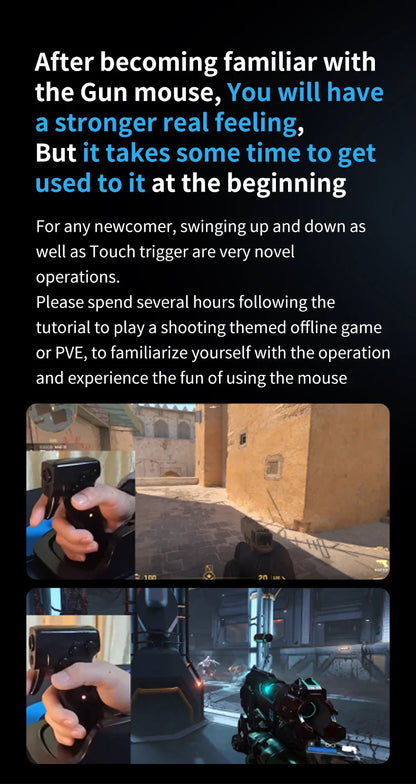 Ergonomic Gun Style Gaming Mouse - Wholesalus