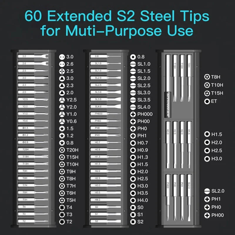 Electric  60 in 1 Precision Screwdriver Kit - Wholesalus