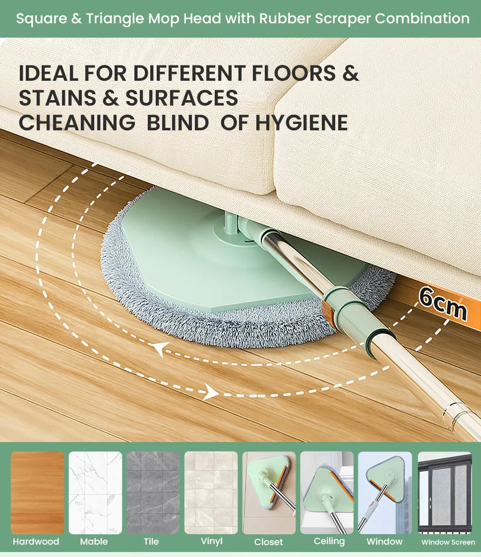 Hands-free Rotating Squeeze Mop With Bucket - Wholesalus