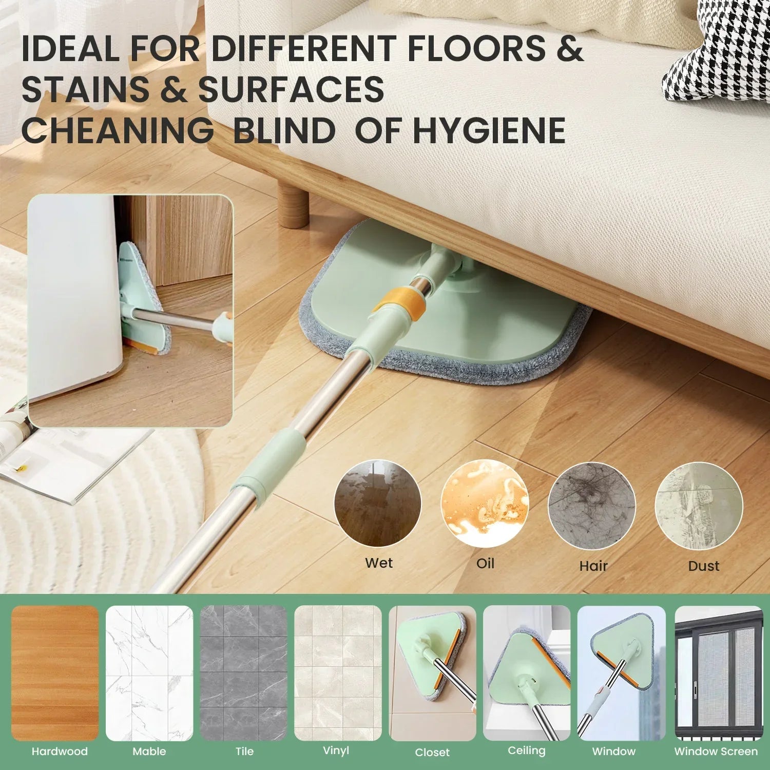 Hands-free Rotating Squeeze Mop With Bucket - Wholesalus