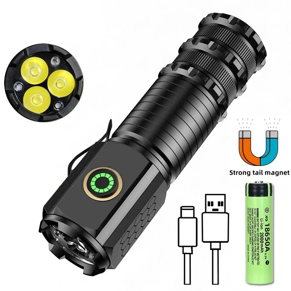 Multifunctional Powerful Super Bright Flashlight - Wholesalus