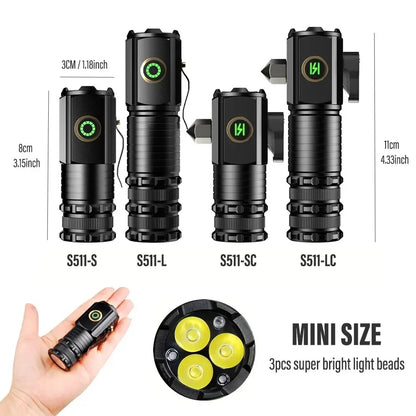 Multifunctional Powerful Super Bright Flashlight - Wholesalus