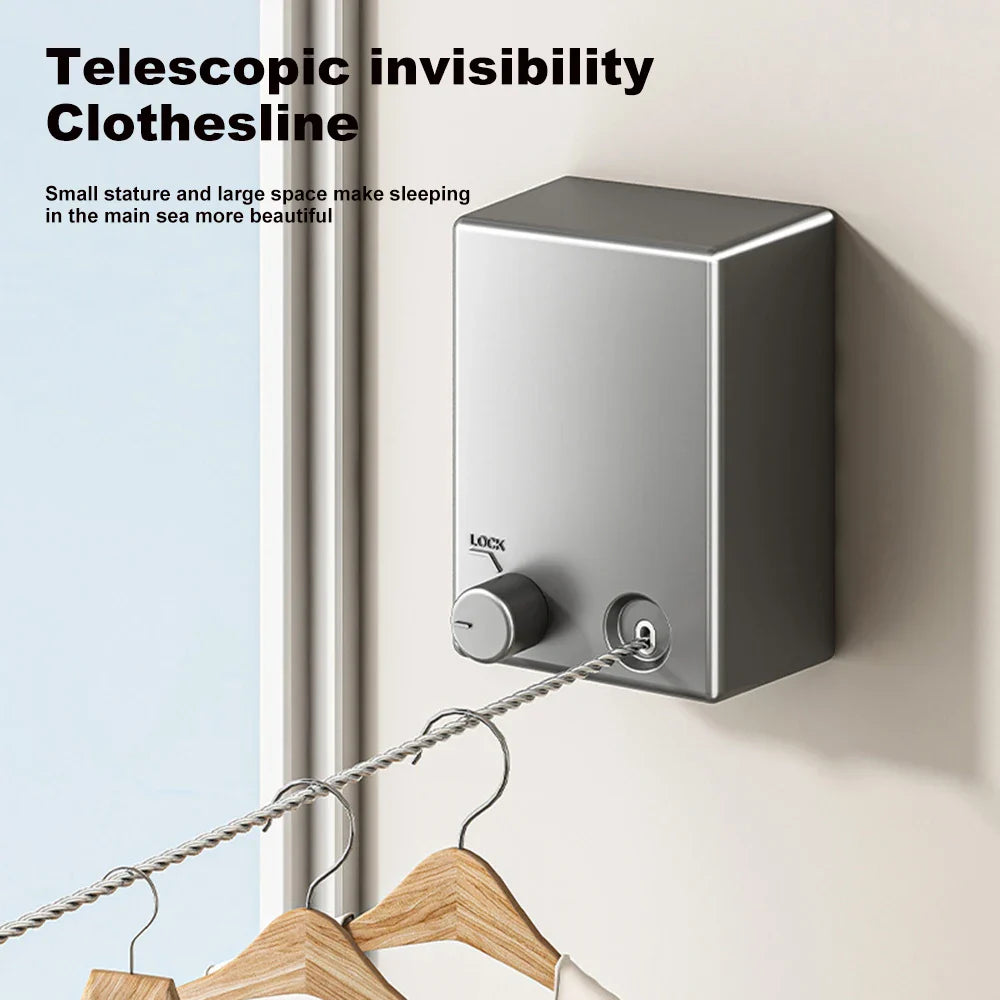 Retractable Space-Saving Clothesline - Wholesalus