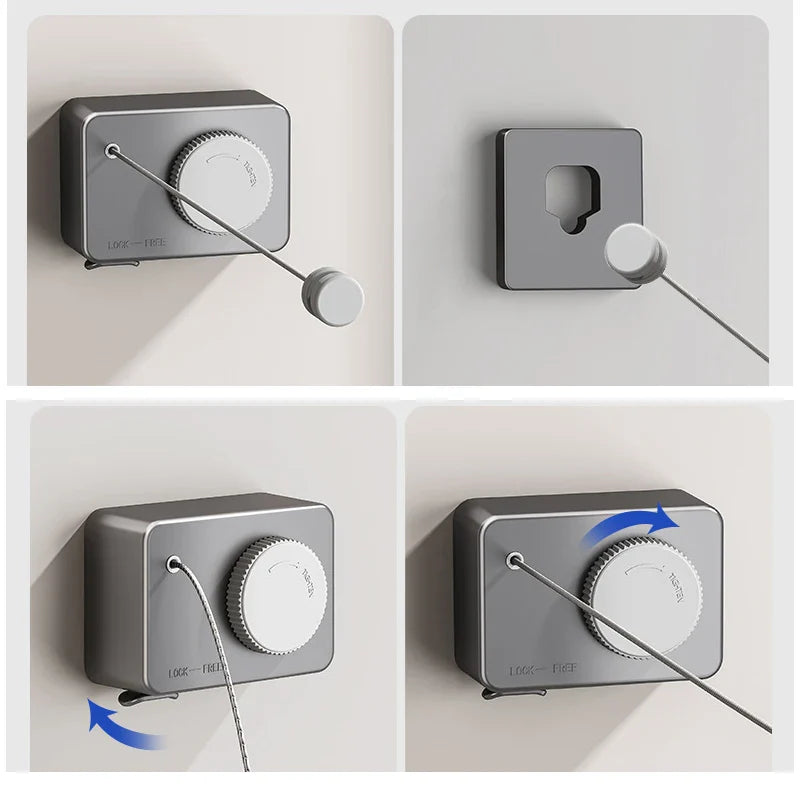Retractable Space-Saving Clothesline - Wholesalus