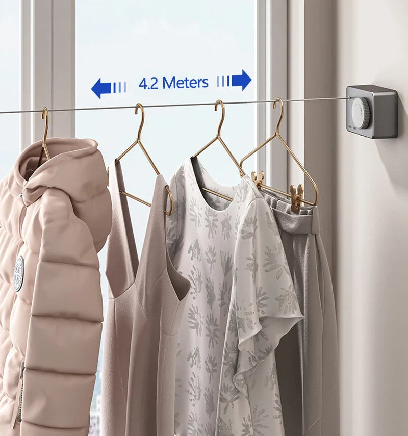Retractable Space-Saving Clothesline - Wholesalus
